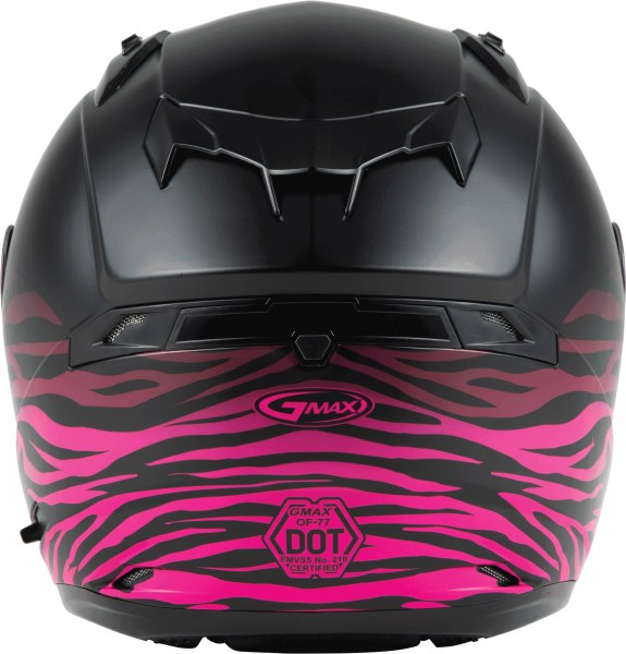 GMAX - OF-77 OPEN-FACE EDEN HELMET MATTE BLACK/PINK LG - Image 1