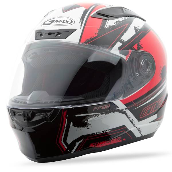 GMAX - FF-88 FULL-FACE X-STAR HELMET WHITE/RED 2X - Image 1