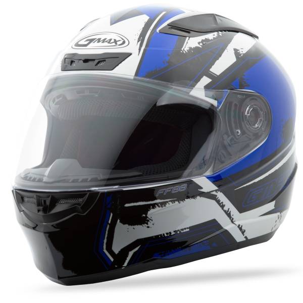 GMAX - FF-88 FULL-FACE X-STAR HELMET WHITE/BLUE 2X - Image 1