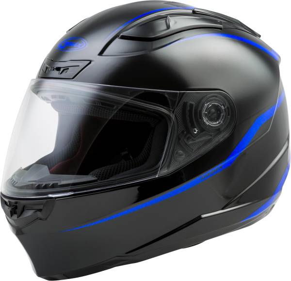 GMAX - FF-88 FULL-FACE PRECEPT HELMET BLACK/BLUE 2X - Image 1