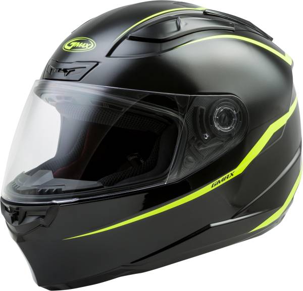 GMAX - FF-88 FULL-FACE PRECEPT HELMET BLACK/HI-VIS YELLOW 2X - Image 1