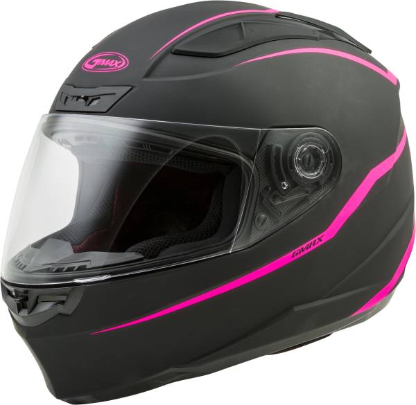 GMAX - FF-88 FULL-FACE PRECEPT HELMET BLACK/HI-VIS PINK LG - Image 1