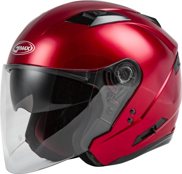 GMAX - OF-77 OPEN-FACE HELMET CANDY RED SM - Image 1