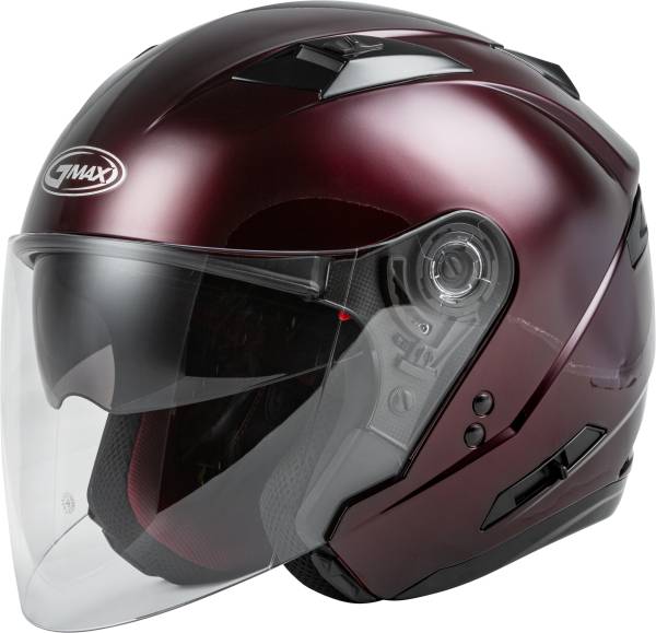 GMAX - OF-77 OPEN-FACE HELMET WINE RED 2X - Image 1