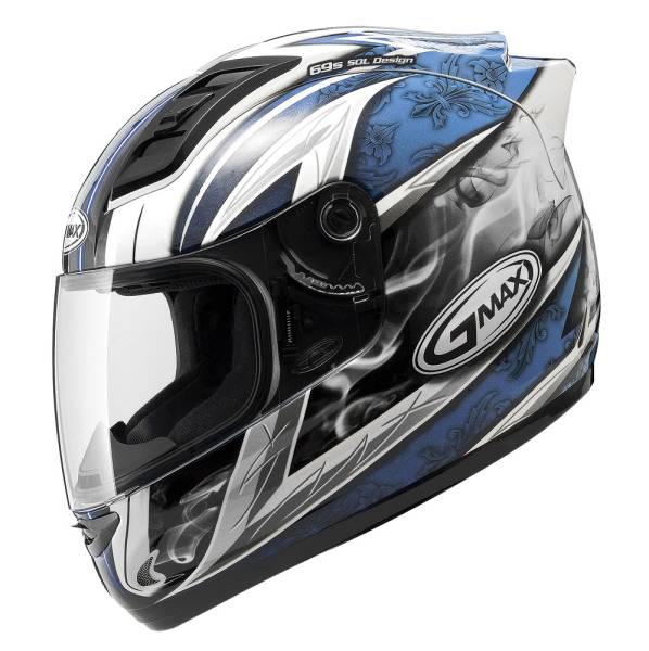 GMAX - GM-69 FULL-FACE CRUSADER II HELMET WHITE/BLUE SM - Image 1