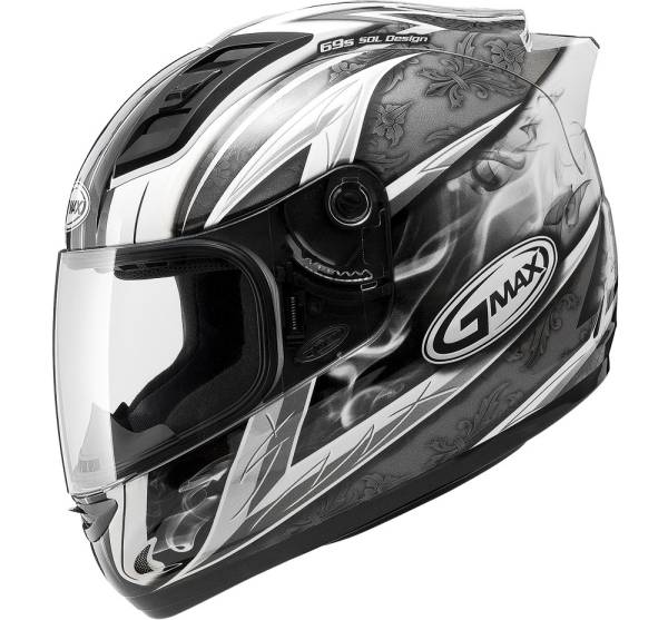 GMAX - GM-69 FULL-FACE CRUSADER II HELMET WHTE/DARK SILVER/BLK 2X - Image 1