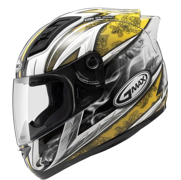 GMAX - GM-69 FULL-FACE CRUSADER II HELMET WHITE/YELLOW LG - Image 1