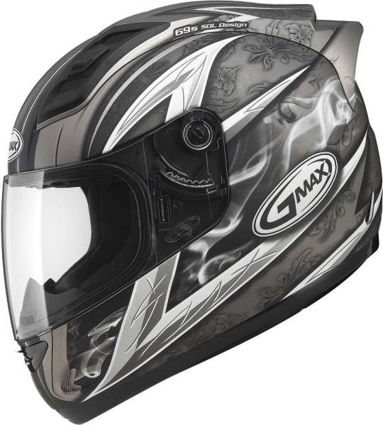 GMAX - GM-69 F/F CRUSADER II HELMET MATTE TITANIUM/DARK SILVER 2X - Image 1