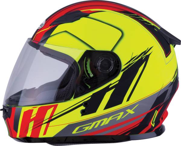 GMAX - YOUTH GM-49Y FULL-FACE ROGUE HELMET MATTE HI-VIS/RED YL - Image 1