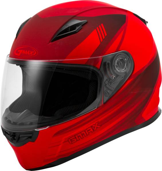 GMAX - YOUTH GM-49Y FULL-FACE DEFLECT HELMET MATTE RED/BLACK YS - Image 1