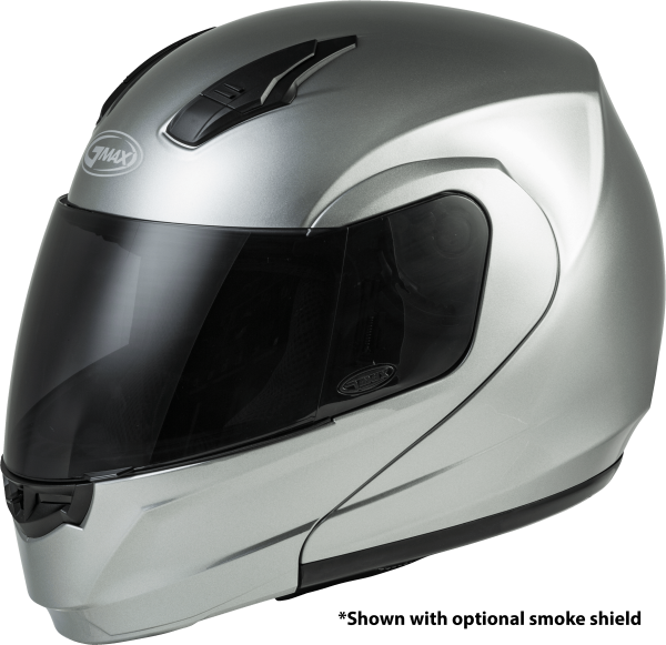 GMAX - MD-04 MODULAR HELMET METALLIC SILVER 2X - Image 1