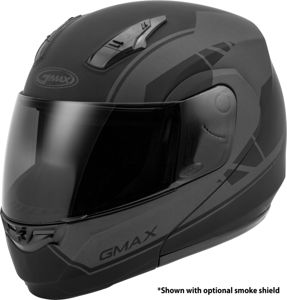 GMAX - MD-04 MODULAR ARTICLE HELMET MATTE BLACK/GREY 2X - Image 1