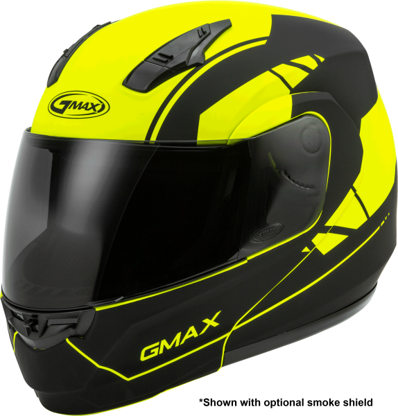 GMAX - MD-04 MODULAR ARTICLE HELMET MATTE HI-VIS/BLACK 2X - Image 1