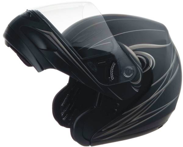 GMAX - GM-44 MODULER DERK HELMET MATTE BLACK/SILVER XS - Image 1