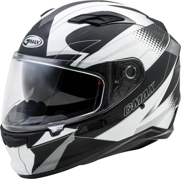 GMAX - FF-98 FULL-FACE APEX HELMET MATTE BLACK/WHITE MD - Image 1