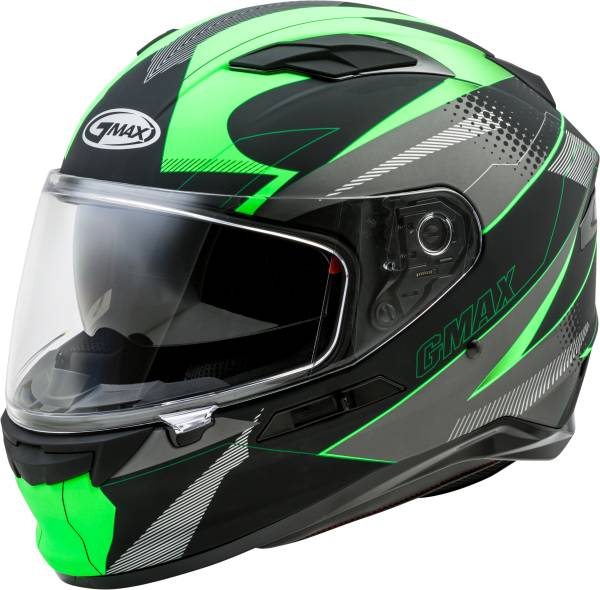 GMAX - FF-98 FULL-FACE APEX HELMET MATTE BLACK/NEON GREEN 2X - Image 1