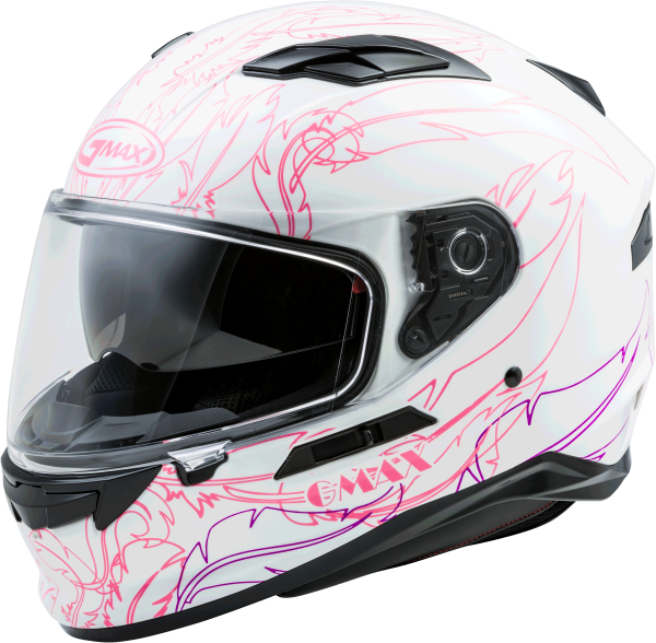 GMAX - FF-98 FULL-FACE WILLOW HELMET WHITE/PINK LG - Image 1