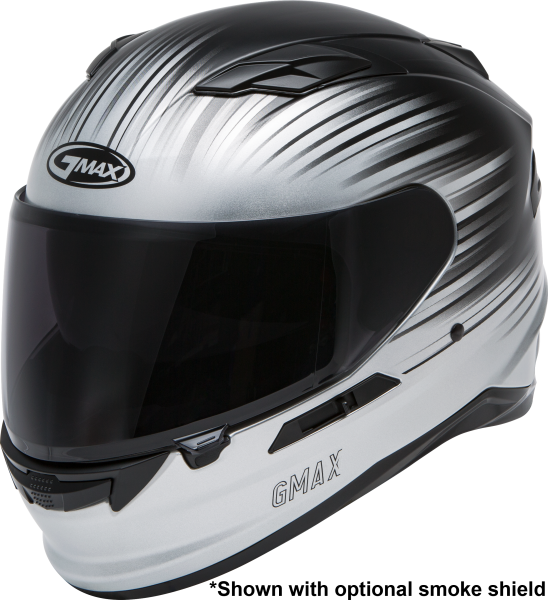 GMAX - FF-98 FULL-FACE RELIANCE HELMET MATTE SILVER/BLACK 2X - Image 1