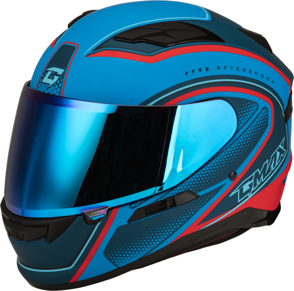 GMAX - FF-98 AFTERSHOCK HELMET MATTE BLUE/RED XS - Image 1