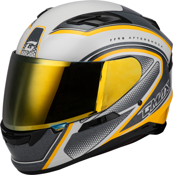 GMAX - FF-98 AFTERSHOCK HELMET WHITE/METALLIC SILVER 3X - Image 1