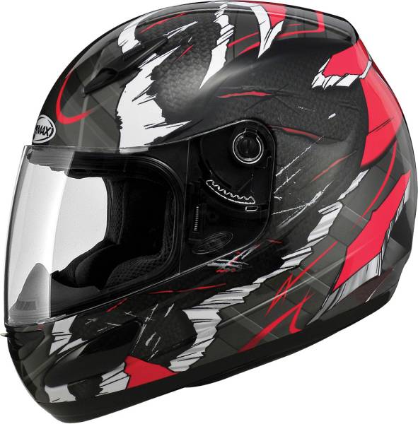 GMAX - GM48 F/F SHATTERED HELMET RED/BLACK XS - Image 1