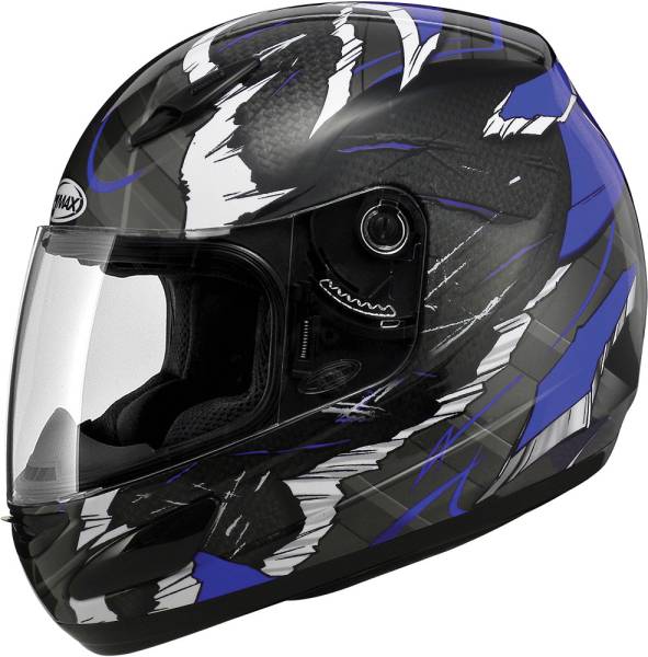 GMAX - GM48 F/F SHATTERED HELMET BLUE/BLACK XS - Image 1