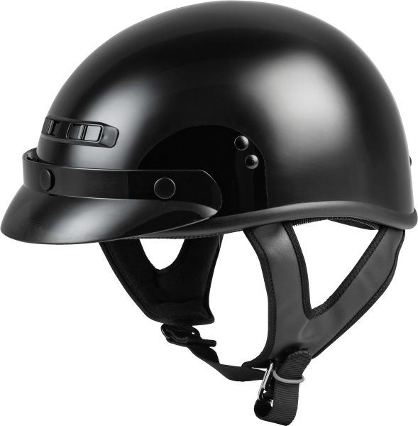 GMAX - GM-35 HALF HELMET FULL DRESSED BLACK LG - Image 1