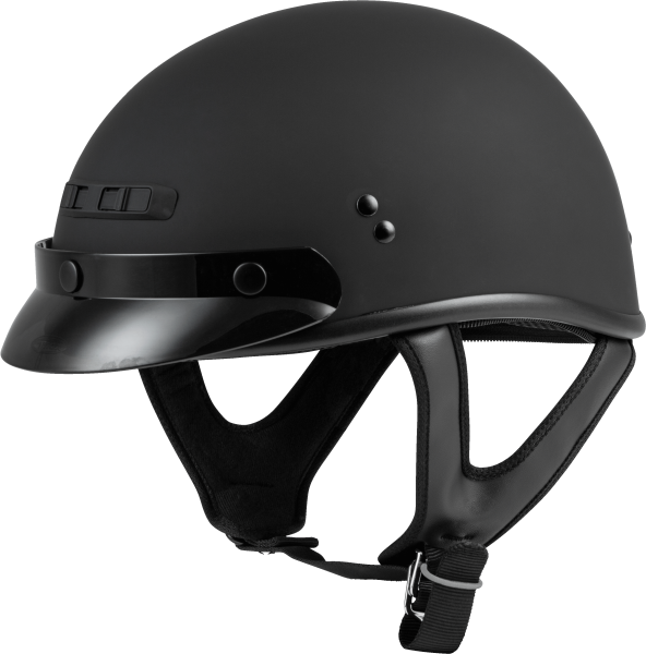 GMAX - GM-35 HALF HELMET FULL DRESSED MATTE BLACK LG - Image 1