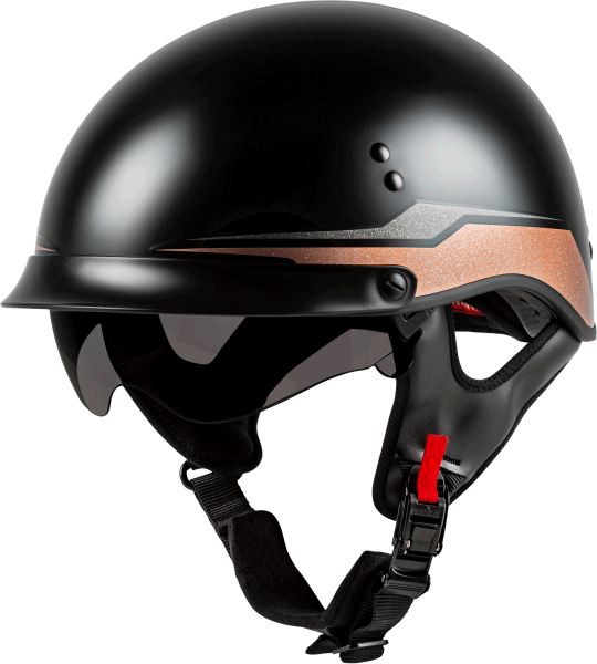 GMAX - HH-65 HALF HELMET SOURCE FULL DRESSED BLACK/COPPER 2X - Image 1