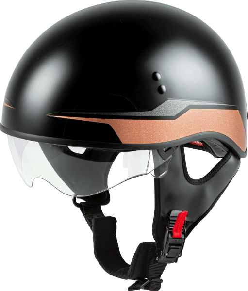 GMAX - HH-65 HALF HELMET SOURCE NAKED BLACK/COPPER XS - Image 1