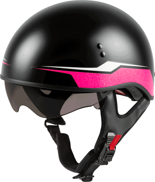 GMAX - HH-65 HALF HELMET SOURCE NAKED BLACK/PINK LG - Image 1