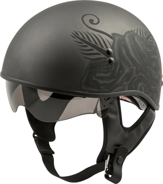 GMAX - GM-65 HALF HELMET DEVOTION NAKED MATTE BLACK 2X - Image 1