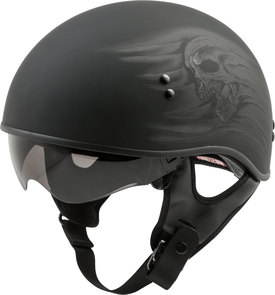 GMAX - HH-65 HALF HELMET RITUAL NAKED MATTE BLACK 2X - Image 1