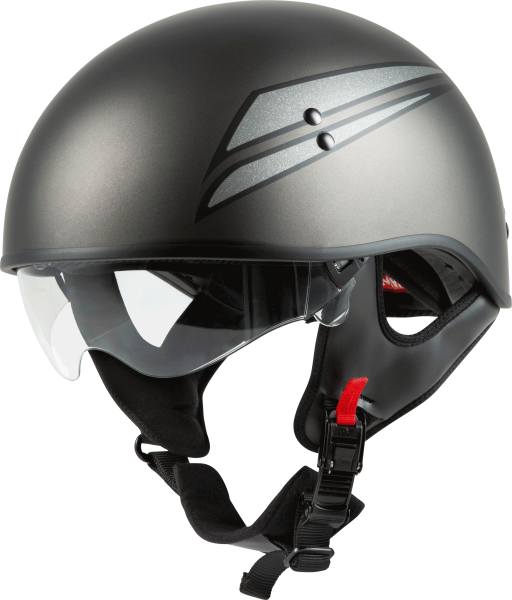 GMAX - HH-65 HALF HELMET UNION NAKED MATTE GREY/SILVER 2X - Image 1