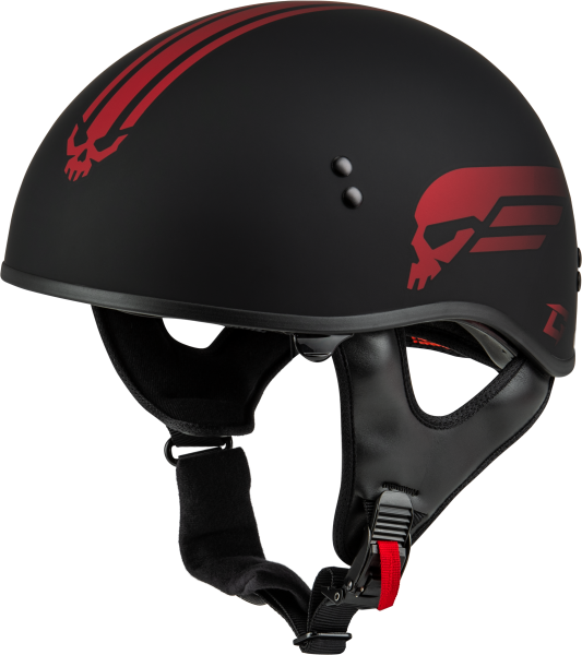 GMAX - HH-65 RETRIBUTION HELMET MATTE BLACK/RED 2X - Image 1