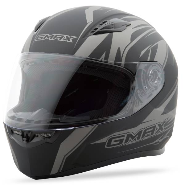 GMAX - FF-49 FULL-FACE DERK HELMET MATTE BLACK/SILVER 2X - Image 1