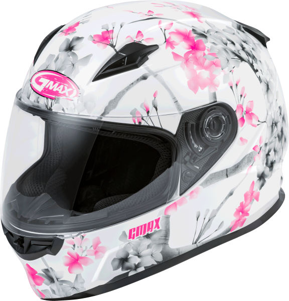 GMAX - FF-49 FULL-FACE BLOSSOM HELMET WHITE/PINK/GREY LG - Image 1