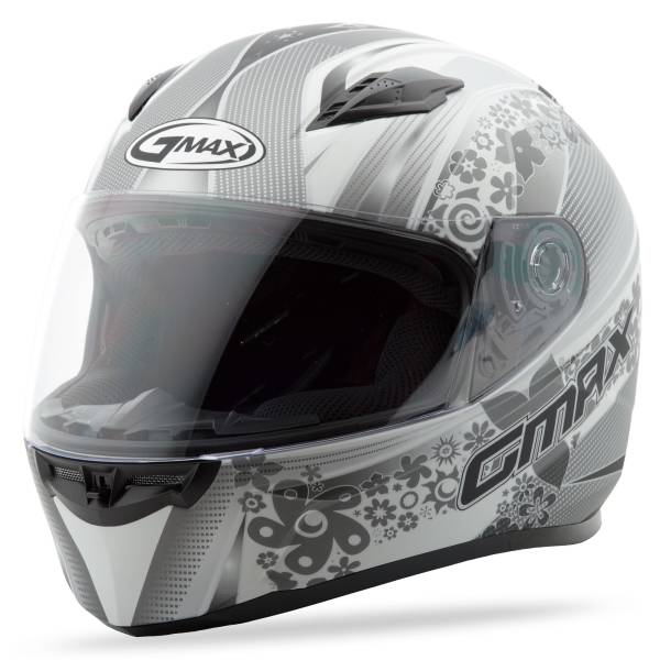 GMAX - FF-49 FULL-FACE ELEGANCE HELMET MATTE WHITE/SILVER LG - Image 1