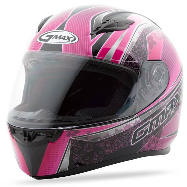 GMAX - FF-49 FULL-FACE ELEGANCE HELMET BLACK/PINK LG - Image 1