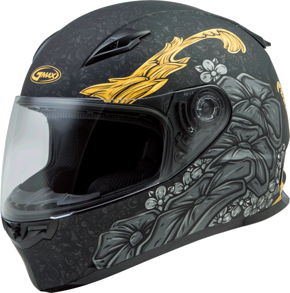 GMAX - FF-49 FULL-FACE YARROW HELMET MATTE BLACK/GOLD LG - Image 1