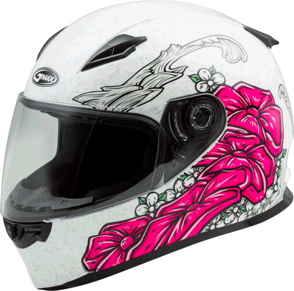 GMAX - FF-49 FULL-FACE YARROW HELMET WHITE/PINK LG - Image 1