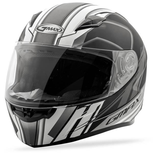 GMAX - FF-49 FULL-FACE ROGUE HELMET MATTE BLACK/WHITE 2X - Image 1