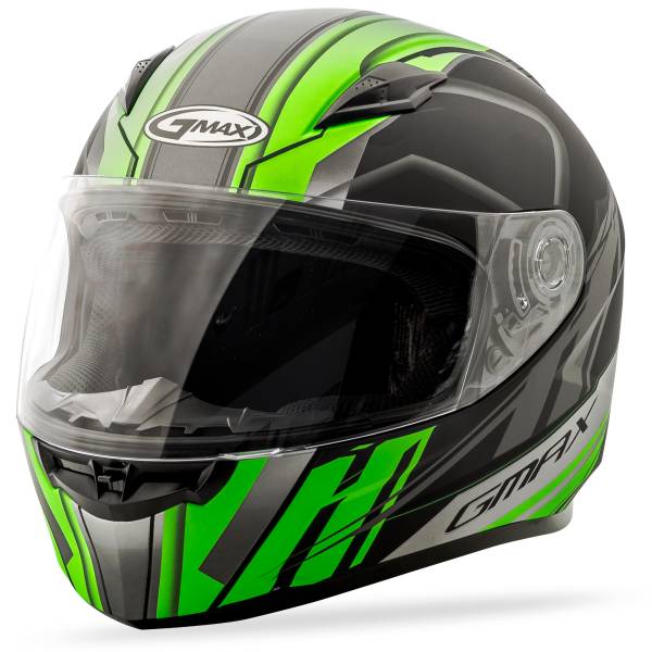 GMAX - FF-49 FULL-FACE ROGUE HELMET MATTE BLACK/NEON GREEN XS - Image 1