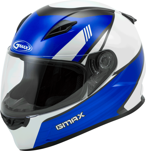 GMAX - FF-49 FULL-FACE DEFLECT HELMET WHITE/BLUE 3X - Image 1