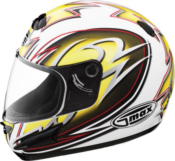 GMAX - GM-38 FULL FACE WHITE/YELLOW/BLACK/SILVER XS - Image 1