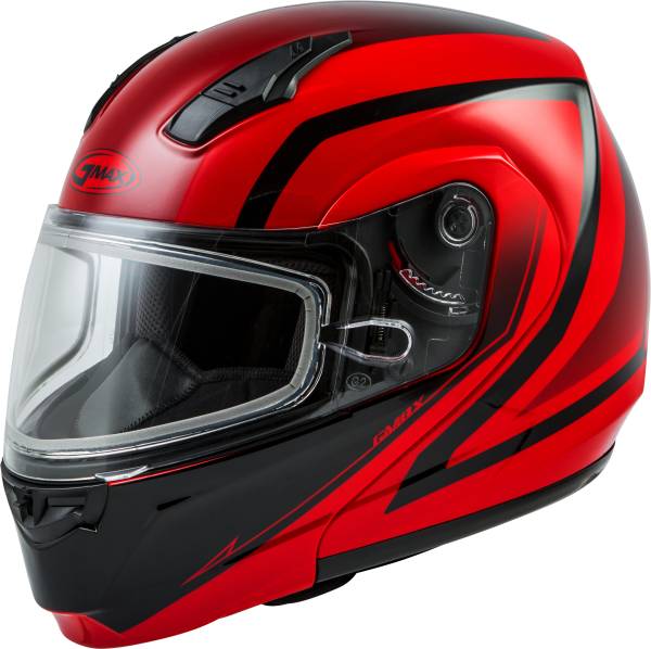 GMAX - MD-04S MODULAR DOCKET SNOW HELMET RED/BLACK 2X - Image 1