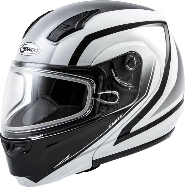 GMAX - MD-04S MODULAR DOCKET SNOW HELMET WHITE/BLACK 2X - Image 1