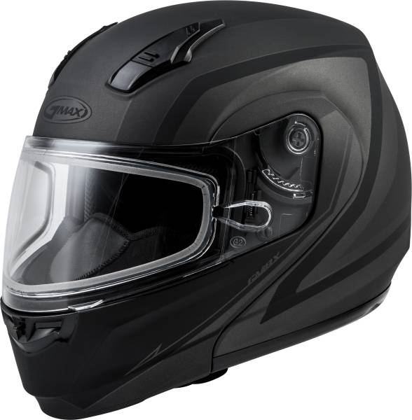 GMAX - MD-04S MODULAR DOCKET SNOW HELMET MATTE DARK SIL/BLACK 2X - Image 1