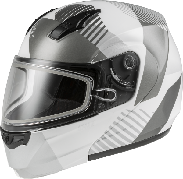 GMAX - MD-04S MODULAR RESERVE SNOW HELMET WHITE/SILVER 2X - Image 1