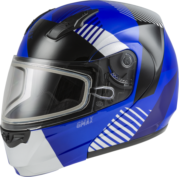 GMAX - MD-04S MODULAR RESERVE SNOW HELMET BLUE/SILVER/BLACK 2X - Image 1